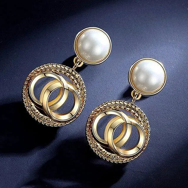 Drop Earrings Gold & Silver For Women - Earrings - LeStyleParfait