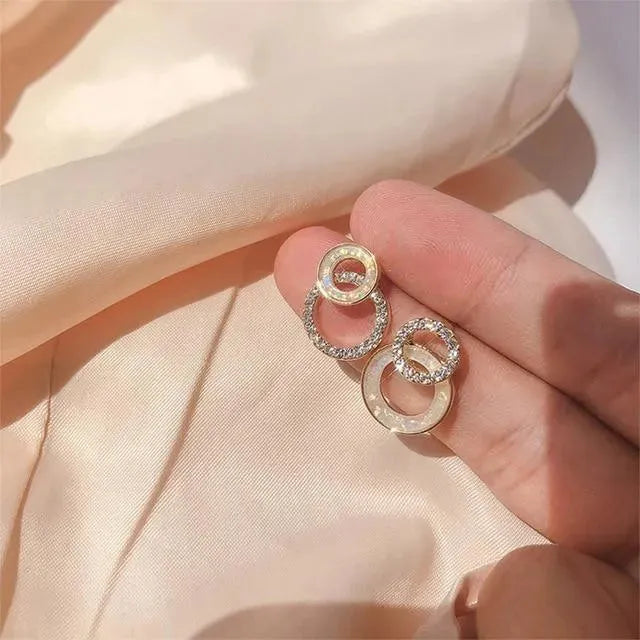 Drop Earrings Gold & Silver For Women - Earrings - LeStyleParfait