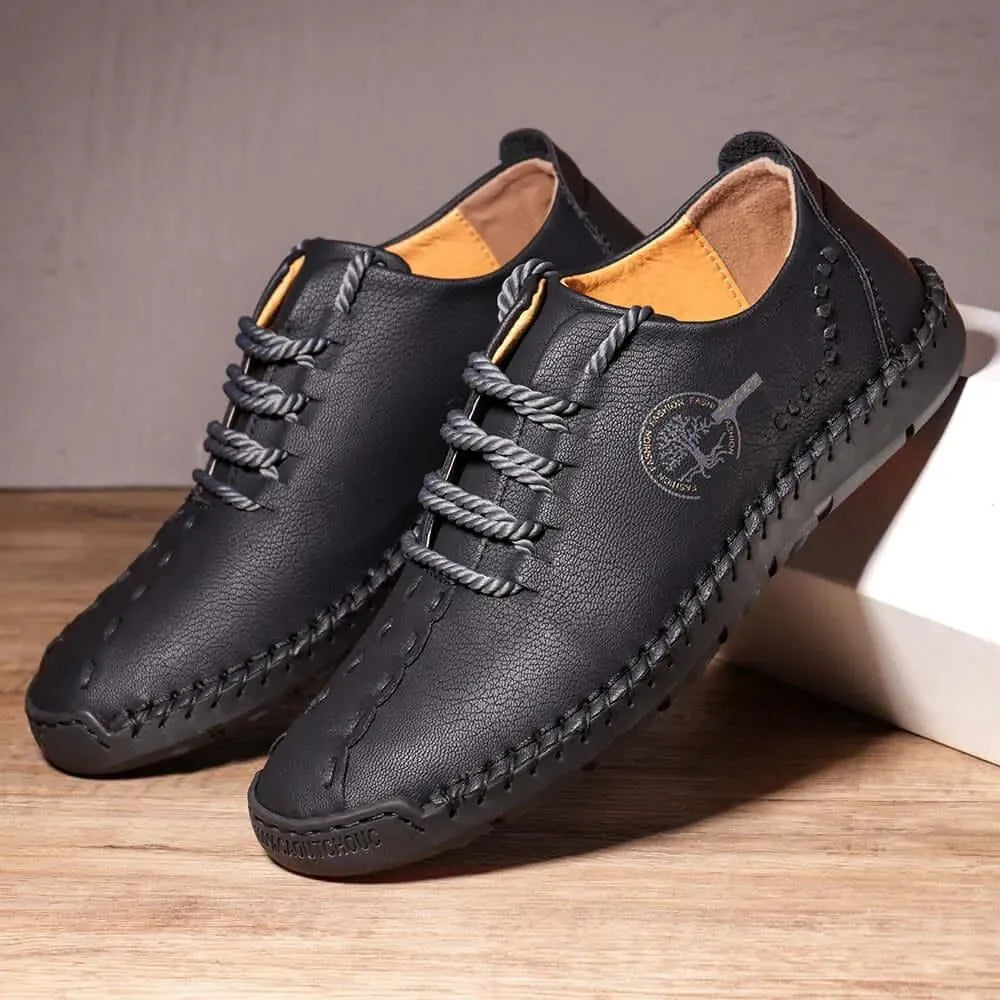 Edoardo Lace-Up Leather Shoes - Casual Shoes - LeStyleParfait