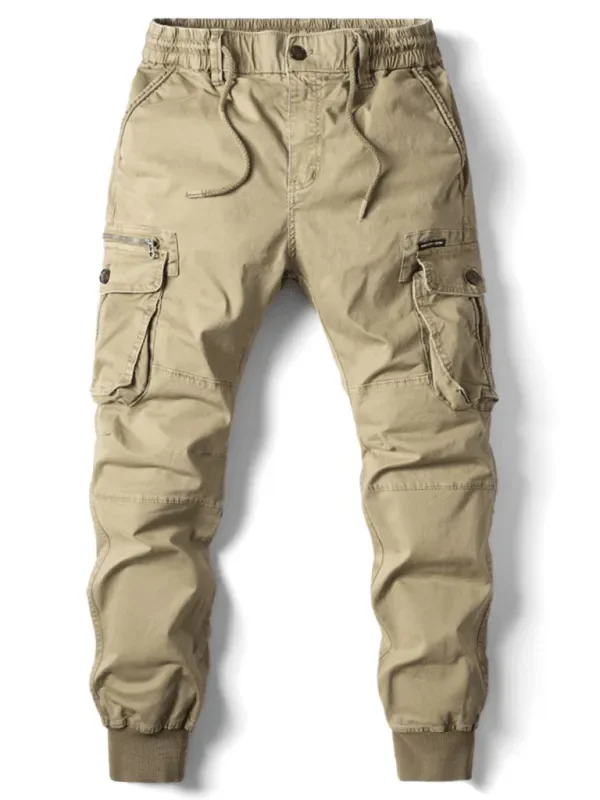 LeStyleParfait Plain-Solid Men's Drawstring-Elastic Waist Cotton-Polyester-