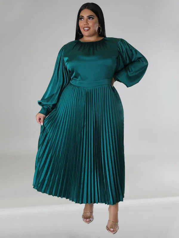 Elegant Pleated Midi Dress