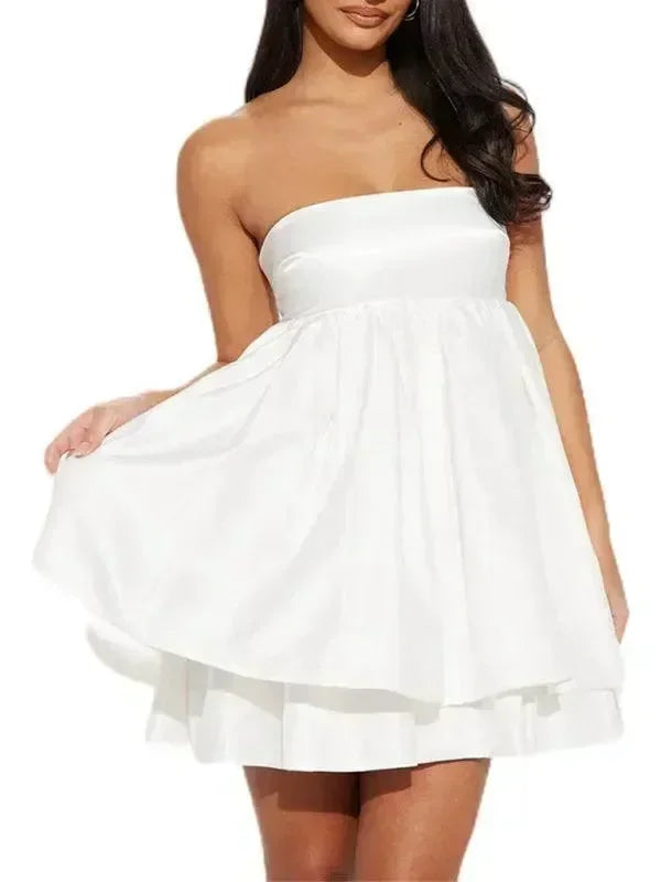 Elegant Satin Lace Bodycon Mini Dress