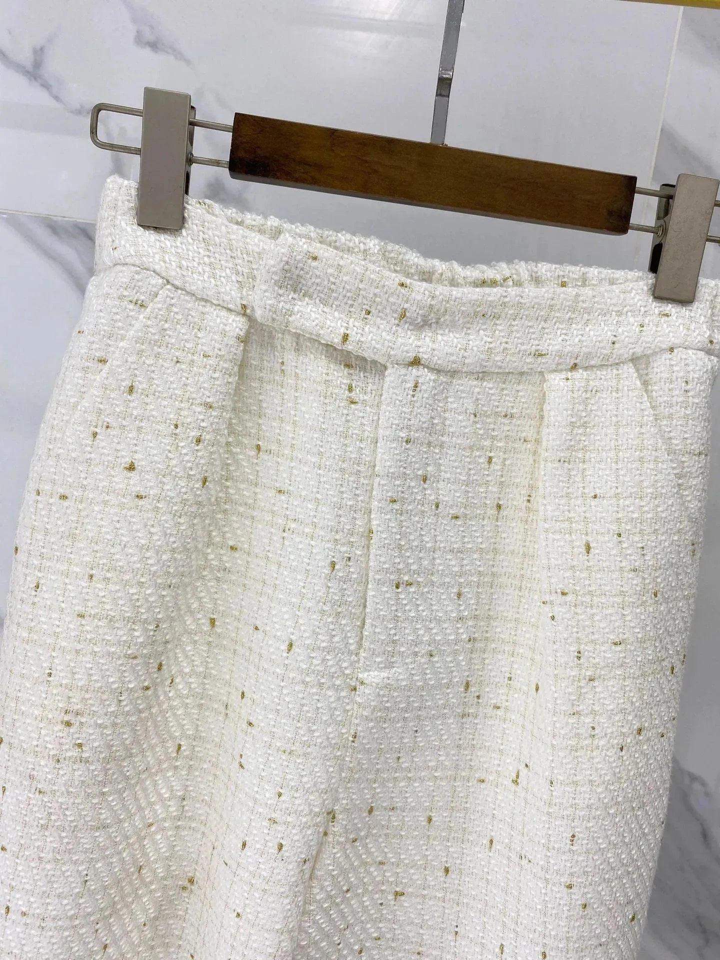 White Tweed Skirt Suit - Skirt Suit - LeStyleParfait