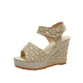 Embroidered Wedge Sandals - Wedge Shoes - LeStyleParfait