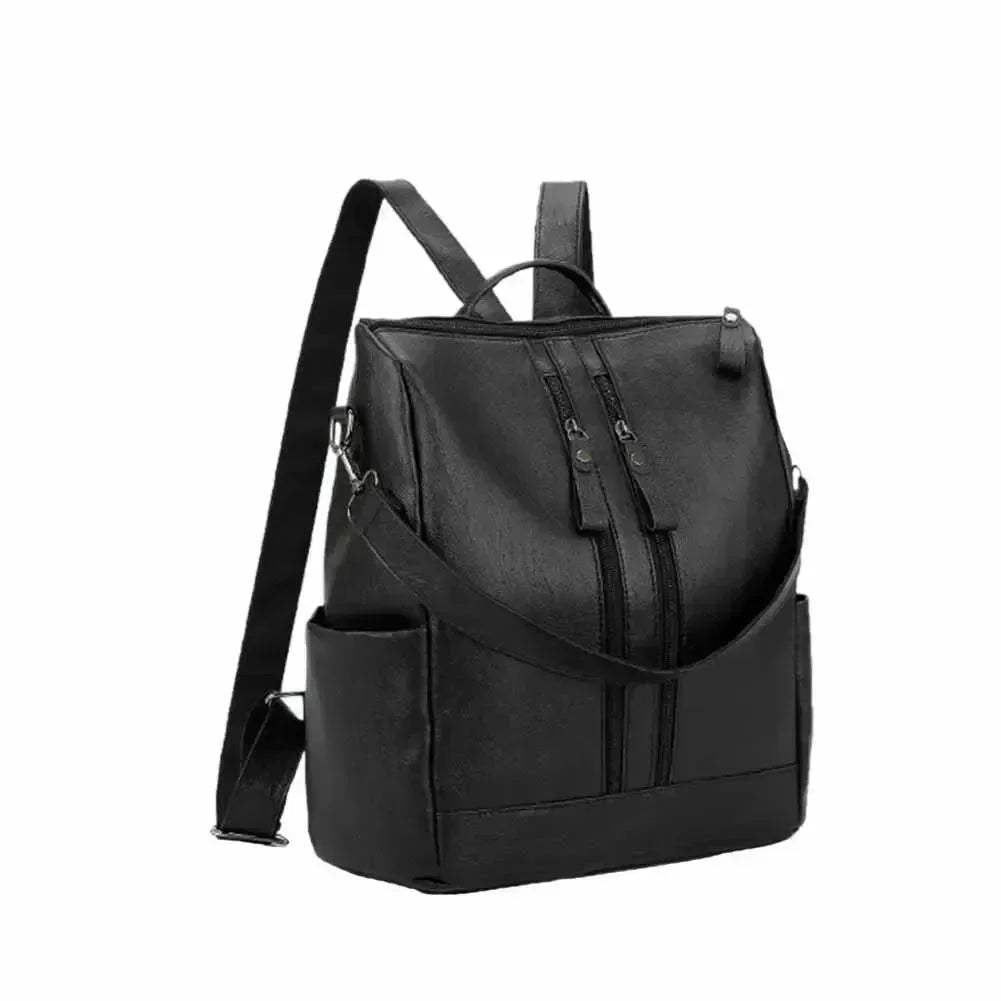 Fashion Black Leather Women's Backpack - Backpack - LeStyleParfait