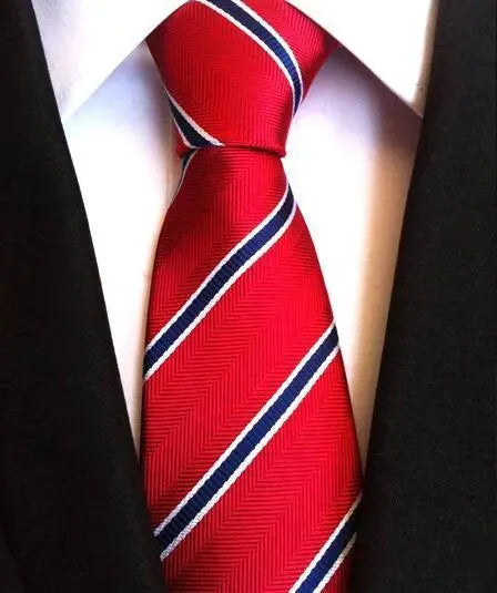 Fashion Striped Silk Neckties For Men - Necktie | LeStyleParfait-Necktie