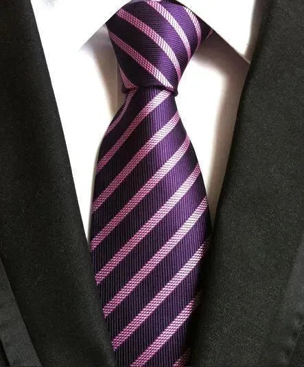 Fashion Striped Silk Neckties For Men - Necktie | LeStyleParfait-Necktie