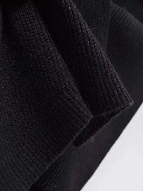 LeStyleParfait Women's Sweaters Casual Cardigan Plain-Solid V-Neck Long Sleeves-Cardigan Sweater