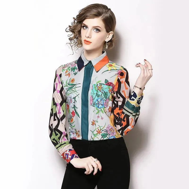 Floral Silk Shirt For Women - Women's Shirt - LeStyleParfait