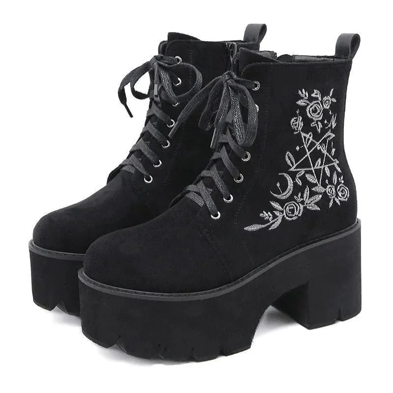 LeStyleParfait Shoes Women's Ankle Boots PU Leather Boots-Boots
