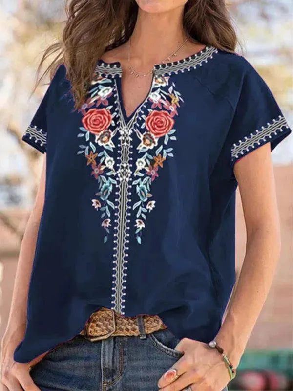 Flutter-Sleeve Embroidery Women Top - Women Tops - LeStyleParfait