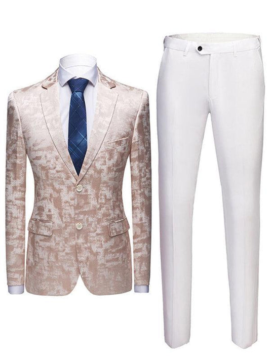 Formal Printed Two Piece Suit - Two Piece Suit - LeStyleParfait