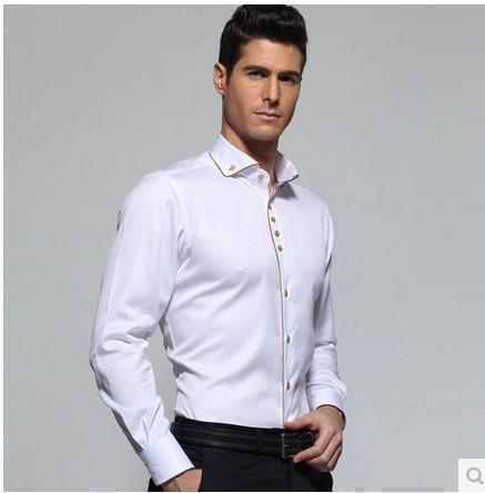 French Style Cotton Men Dress Shirt - Dress Shirt - LeStyleParfait