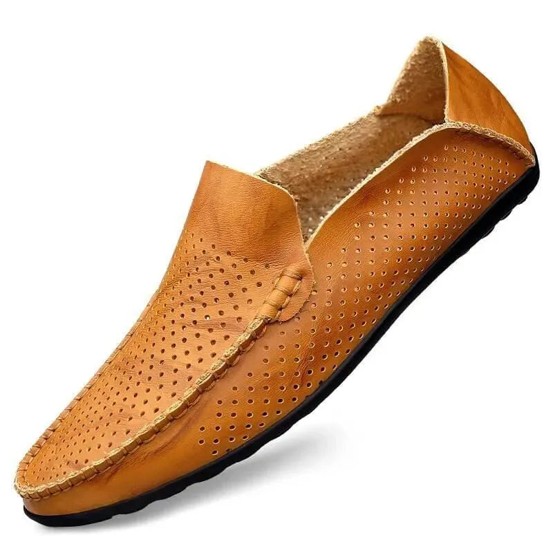 Gennaro - Breathable Leather Loafers - Loafer Shoes - LeStyleParfait