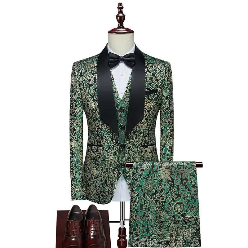 Giovanni Wild Three Piece Tuxedo Suit - Tuxedo Suit - LeStyleParfait