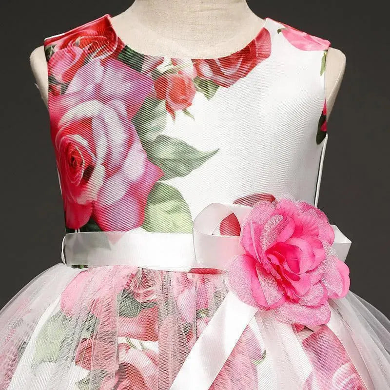 Girls Dress, Floral Girls Dress 1- 8 Yrs - Girls Dresses - LeStyleParfait