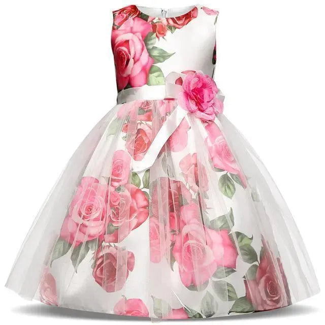 Girls Dress, Floral Girls Dress 1- 8 Yrs - Girls Dresses - LeStyleParfait