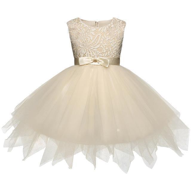 Girls Dress, Princess Lace Flower Girl Dress - Girls Dresses - LeStyleParfait