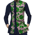 Green Black African Cotton Shirt-Men Shirts-LeStyleParfait