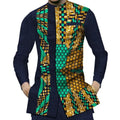 Green Black Cotton African Shirt-Men Shirts-LeStyleParfait