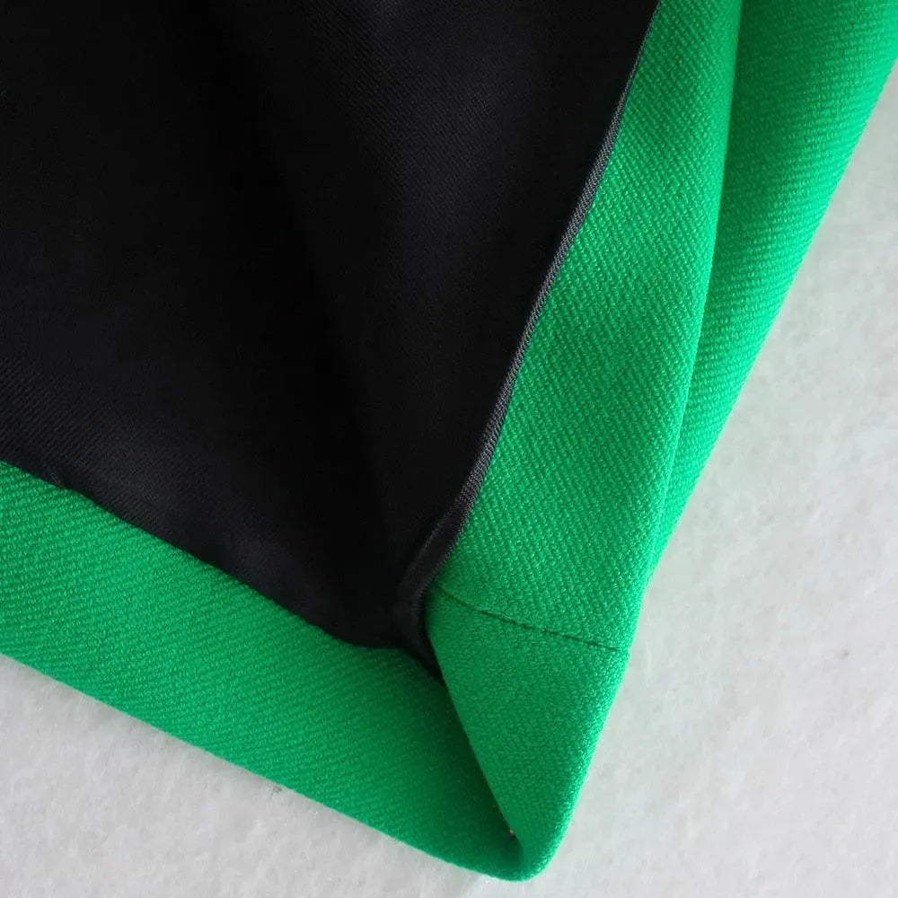 Green Mini Skirt Suit - Skirt Suit - LeStyleParfait