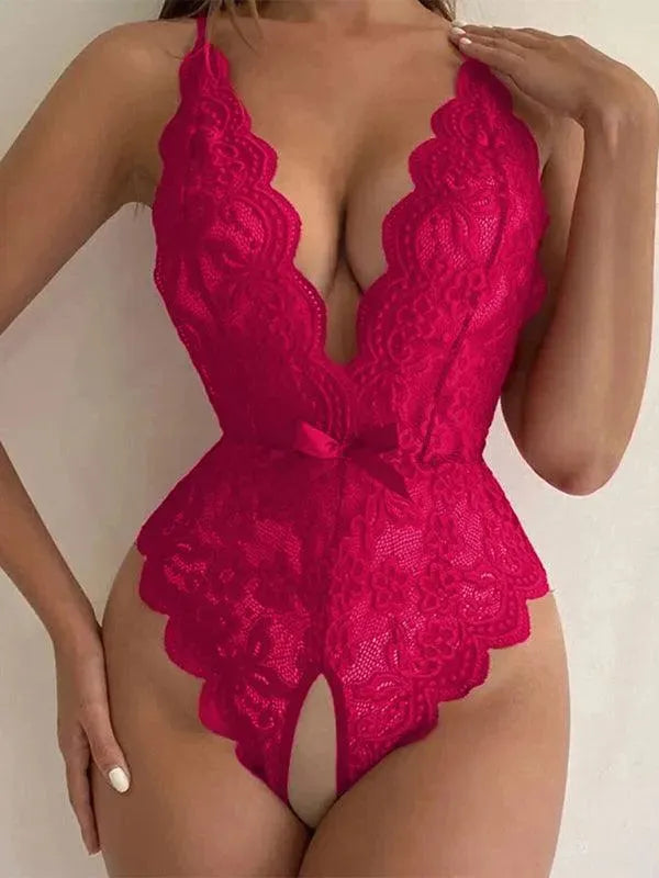 LeStyleParfait Women's Lingerie Sexy Ladies Teddies, Lingerie Plain-Solid-Teddies