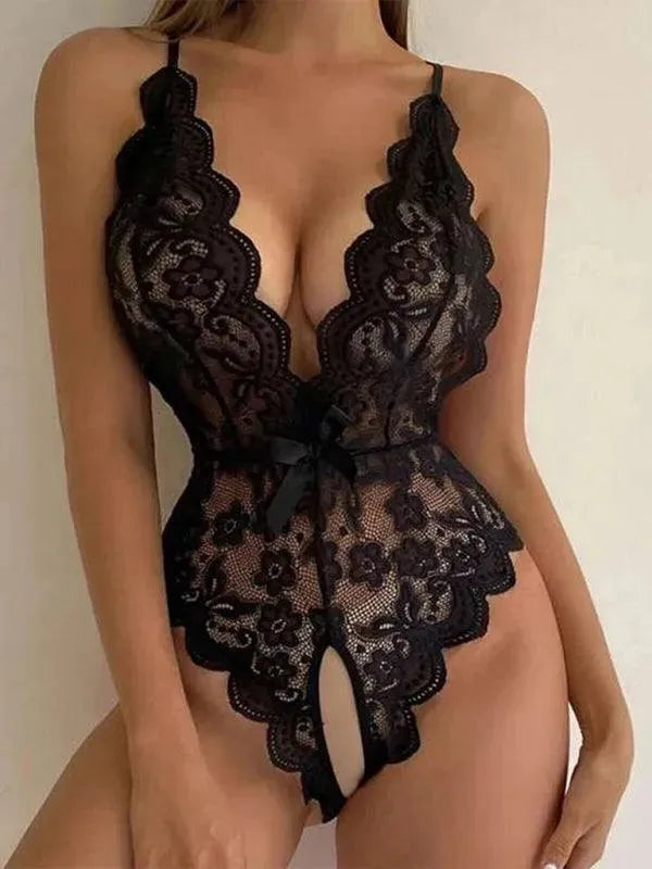LeStyleParfait Women's Lingerie Sexy Ladies Teddies, Lingerie Plain-Solid-Teddies