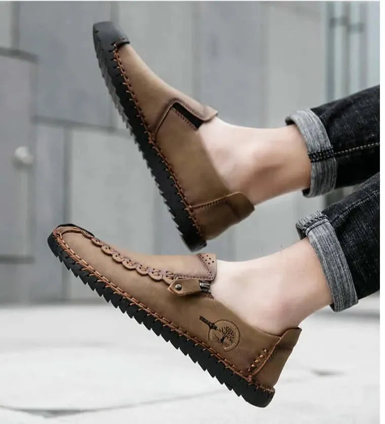 Harlow - Casual Leather Loafers - Loafer Shoes - LeStyleParfait