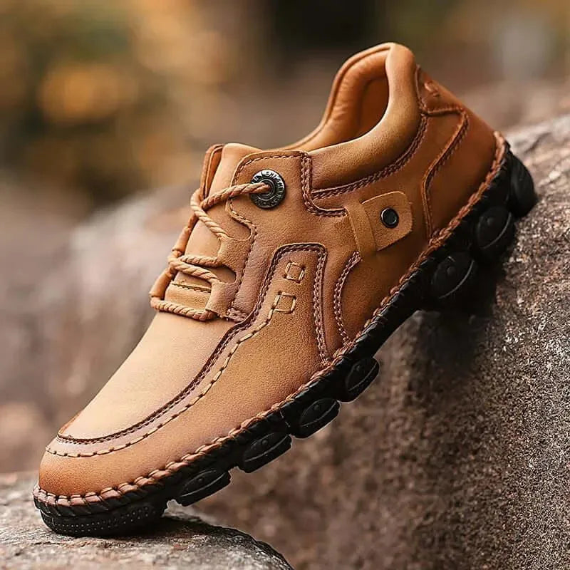 Hawk Rugged Lace-Up Leather Shoes - Casual Shoes - LeStyleParfait