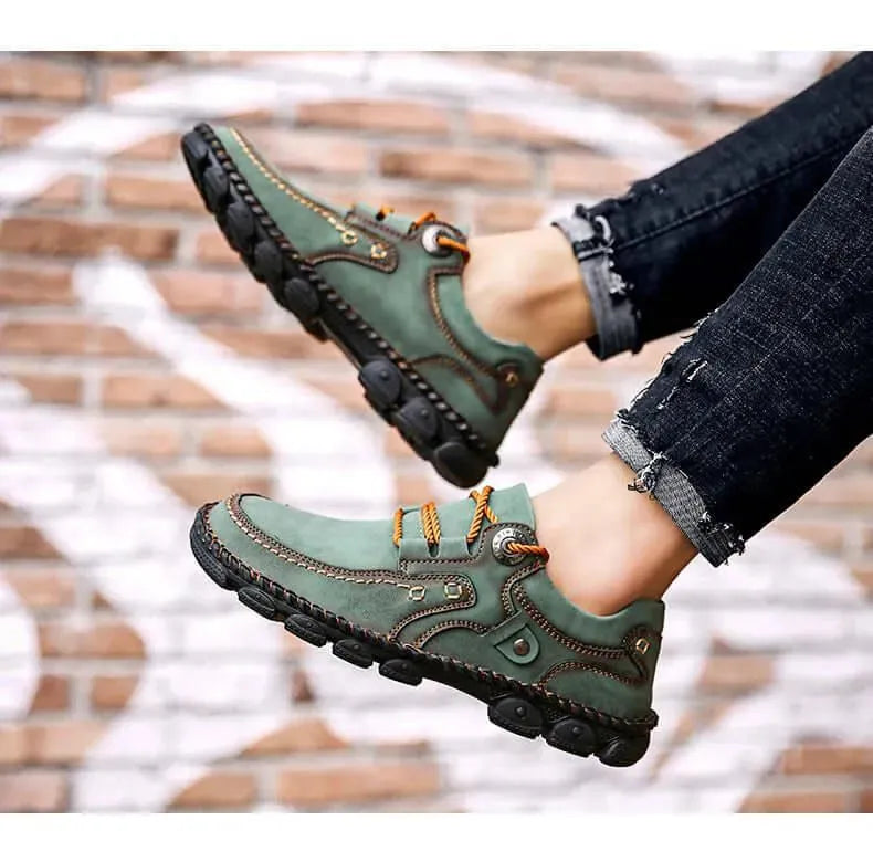 Hawk Rugged Lace-Up Leather Shoes - Casual Shoes - LeStyleParfait