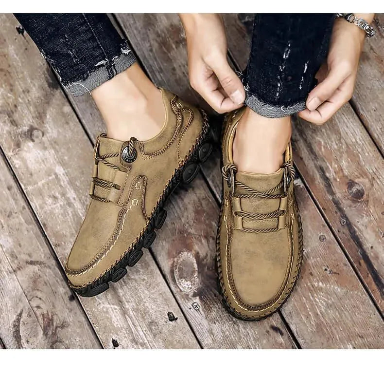 Hawk Rugged Lace-Up Leather Shoes - Casual Shoes - LeStyleParfait