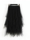 High Waist Elastic Midi Skirt-Women's Skirt-LeStyleParfait
