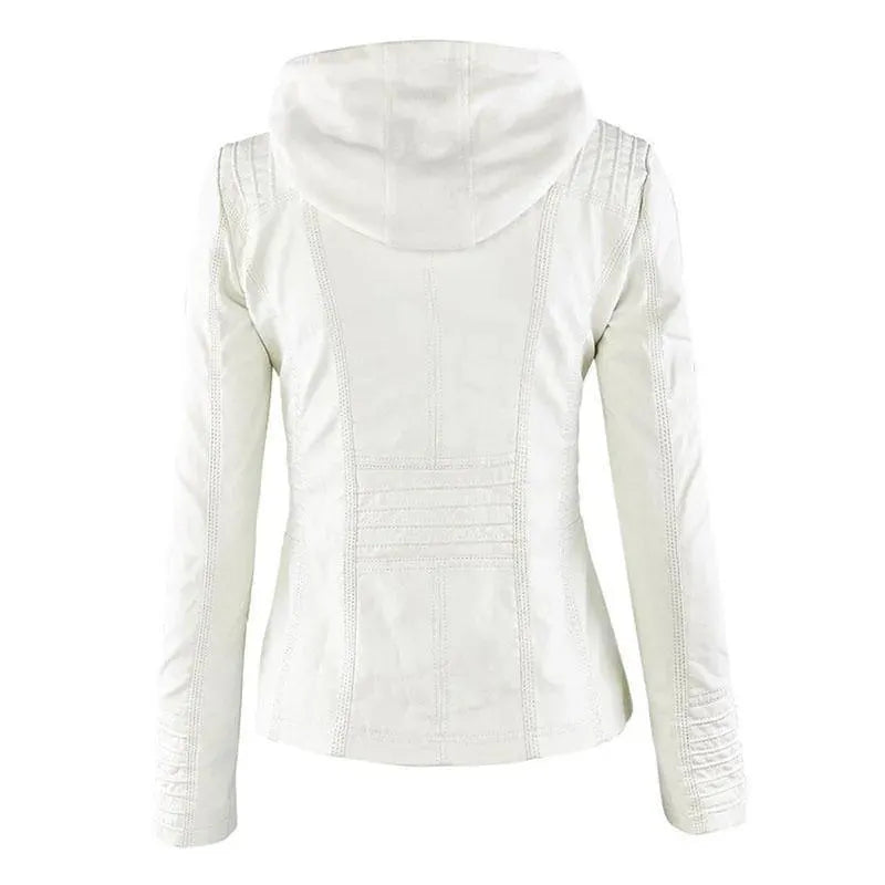 Hooded Leather Jackets For Women - Leather Jacket - LeStyleParfait