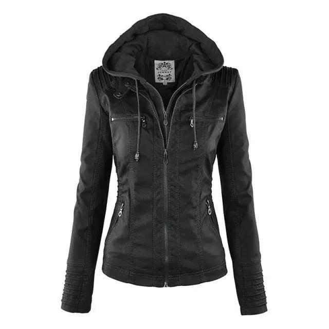 Hooded Leather Jackets For Women - Leather Jacket - LeStyleParfait