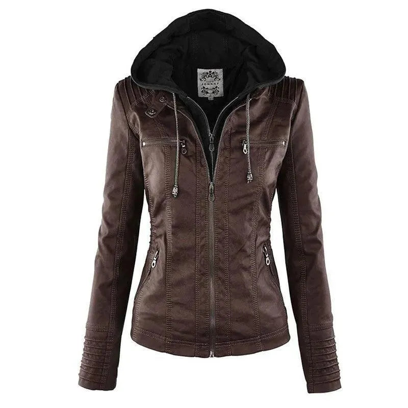 Hooded Leather Jackets For Women - Leather Jacket - LeStyleParfait