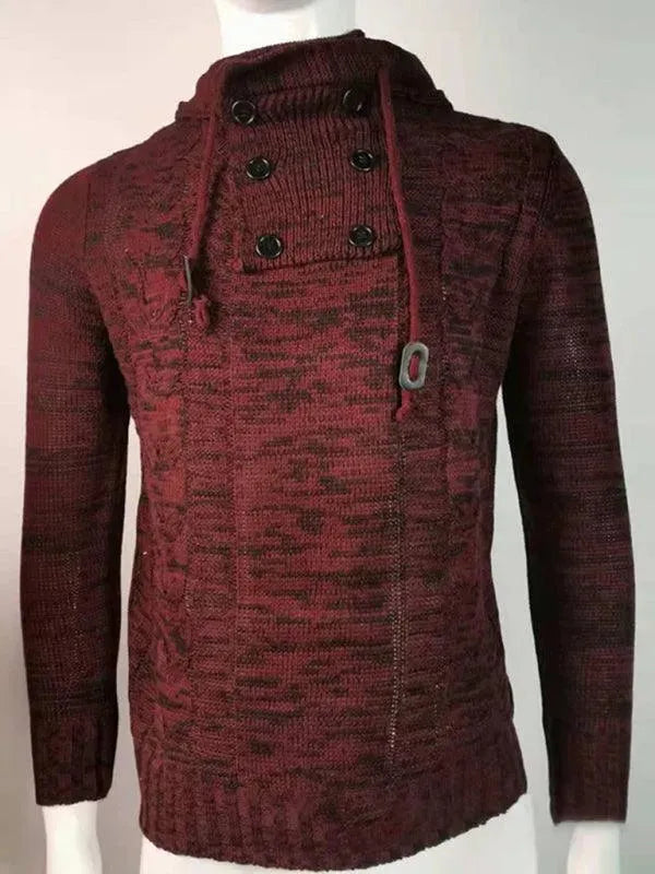 Hooded Men Pullover Sweater - Pullover Sweater - LeStyleParfait