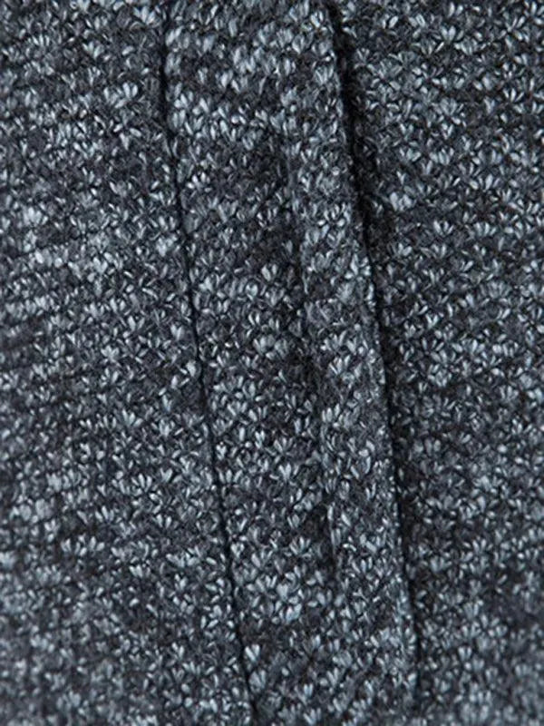 LeStyleParfait Men's Sweaters Casual Cardigan Plain-Solid Hood Long Sleeves-Cardigan Sweater