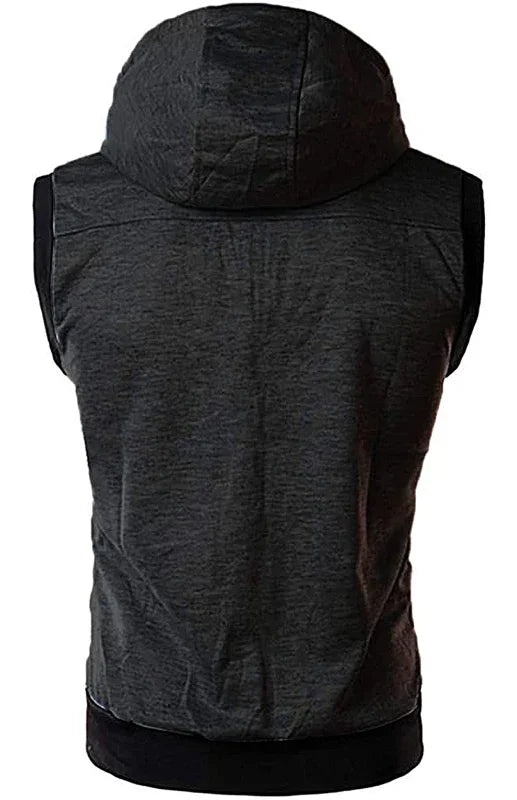Men's Slim Hooded Cotton Vest
