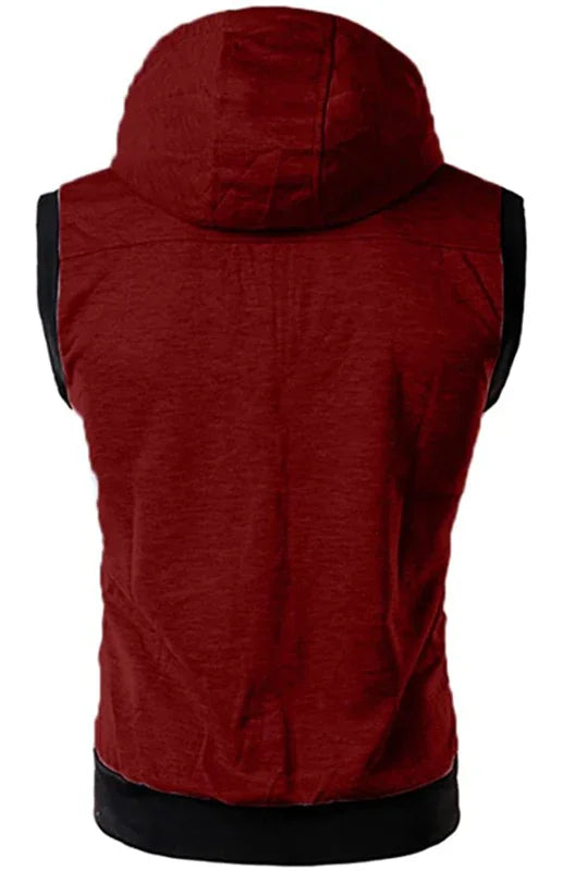 Men's Slim Hooded Cotton Vest