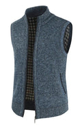 Men's High-Neck Zip Knit Vest