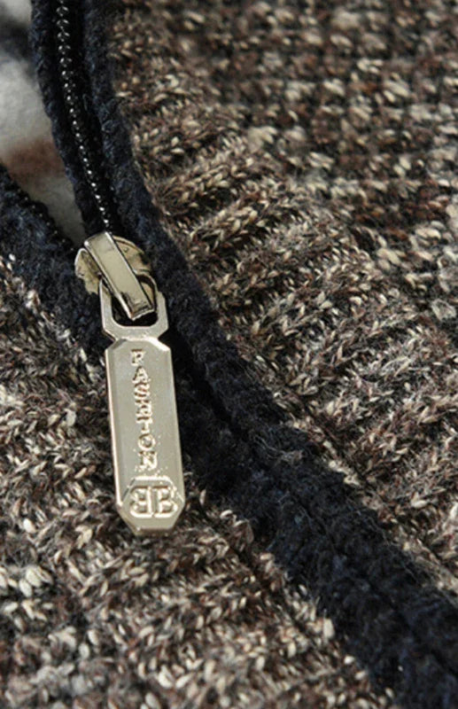 Men's High-Neck Zip Knit Vest