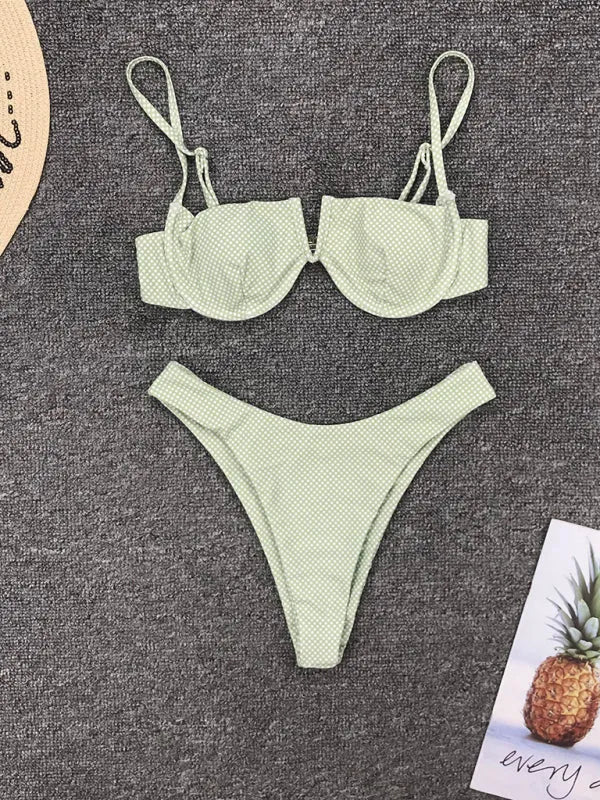 Maillot de bain une pièce rétro à pois pour femme