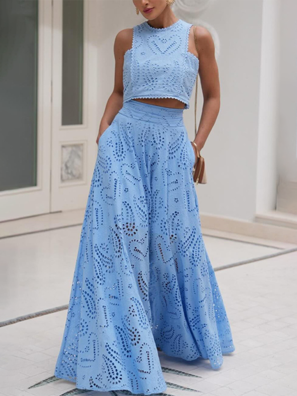 Casual Textured Sleeveless Maxi Dress