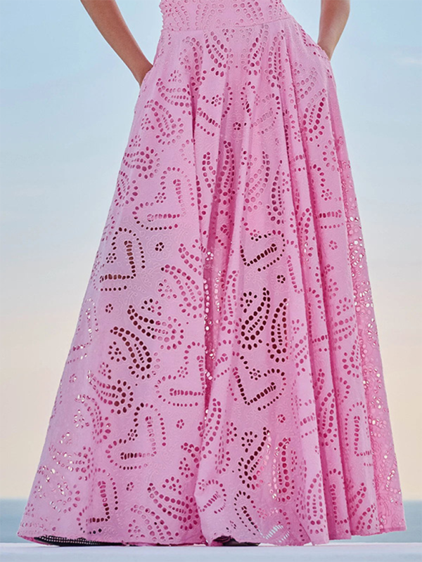 Casual Textured Sleeveless Maxi Dress