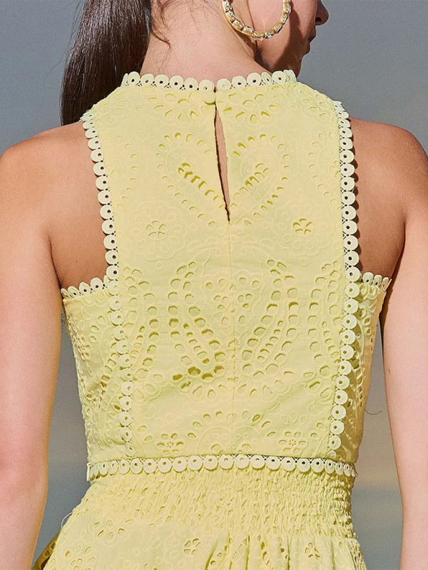 Casual Textured Sleeveless Maxi Dress