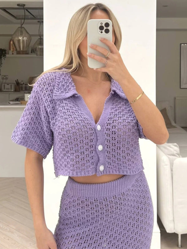 Boho Crochet V-Neck Maxi Dress