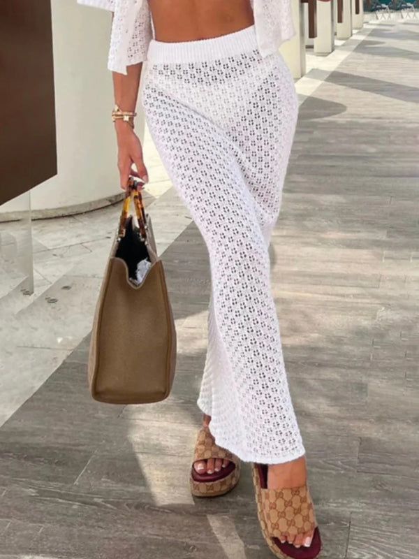 Boho Crochet V-Neck Maxi Dress