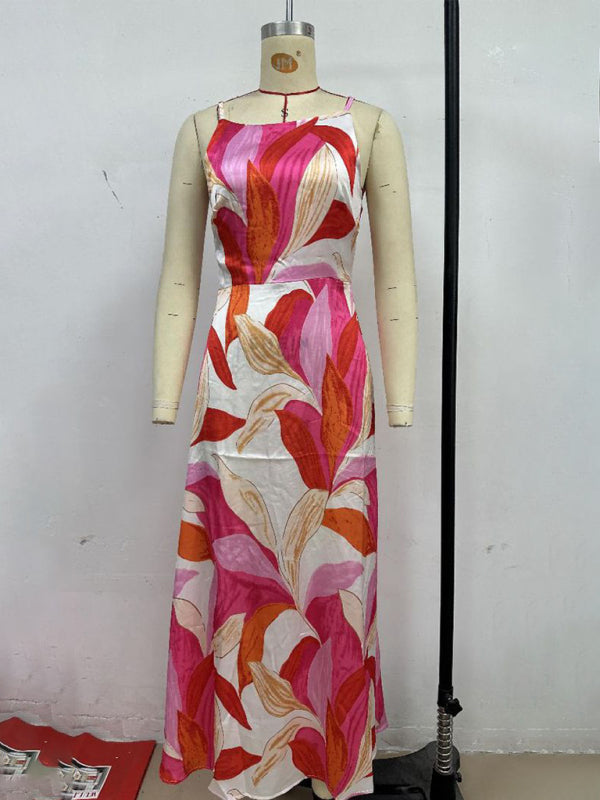 Romantic Floral Sleeveless Maxi Dress