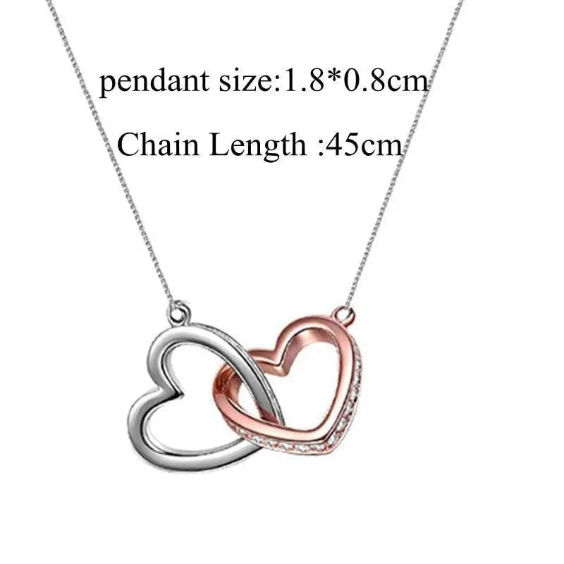 Infinity Hearts Pendant Necklace - Pendant Necklace - LeStyleParfait