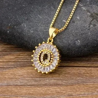 Initial Letter Charm Pendant Necklace - Pendant Necklace - LeStyleParfait